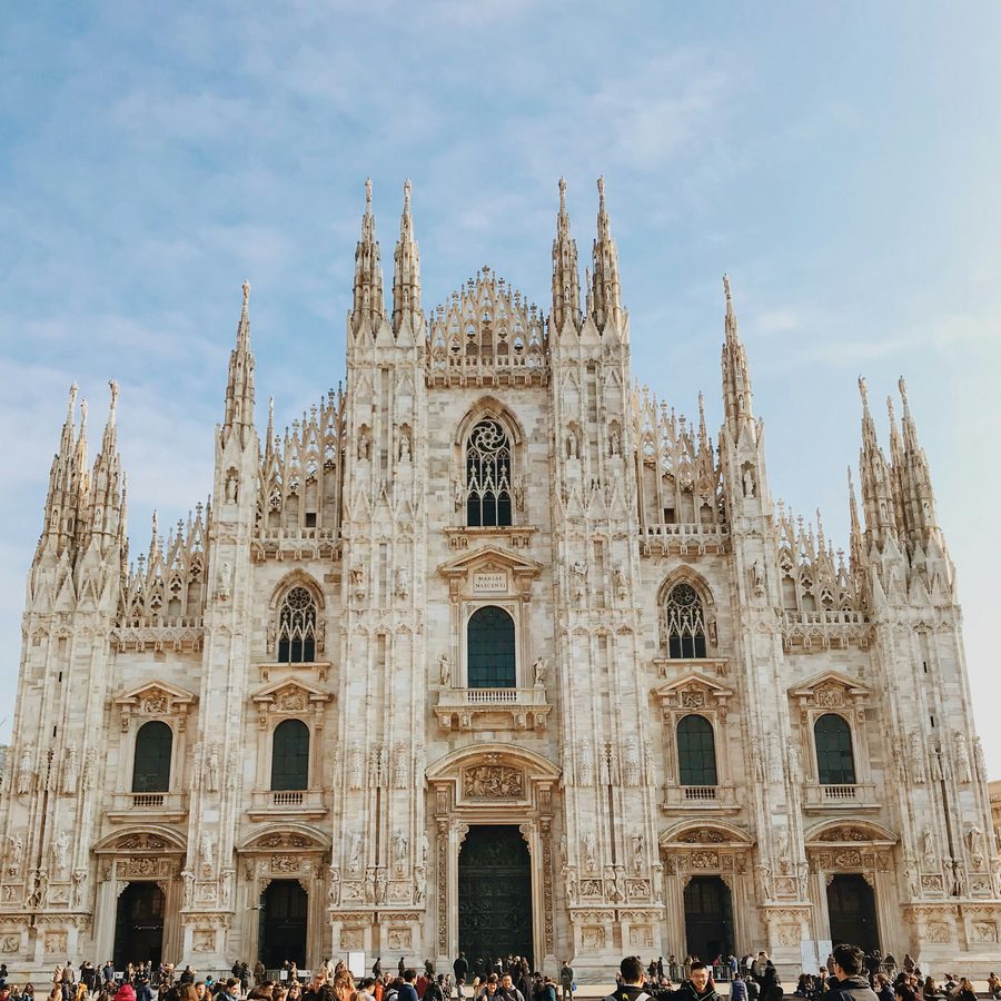 The facade of the Duomo in Milan
