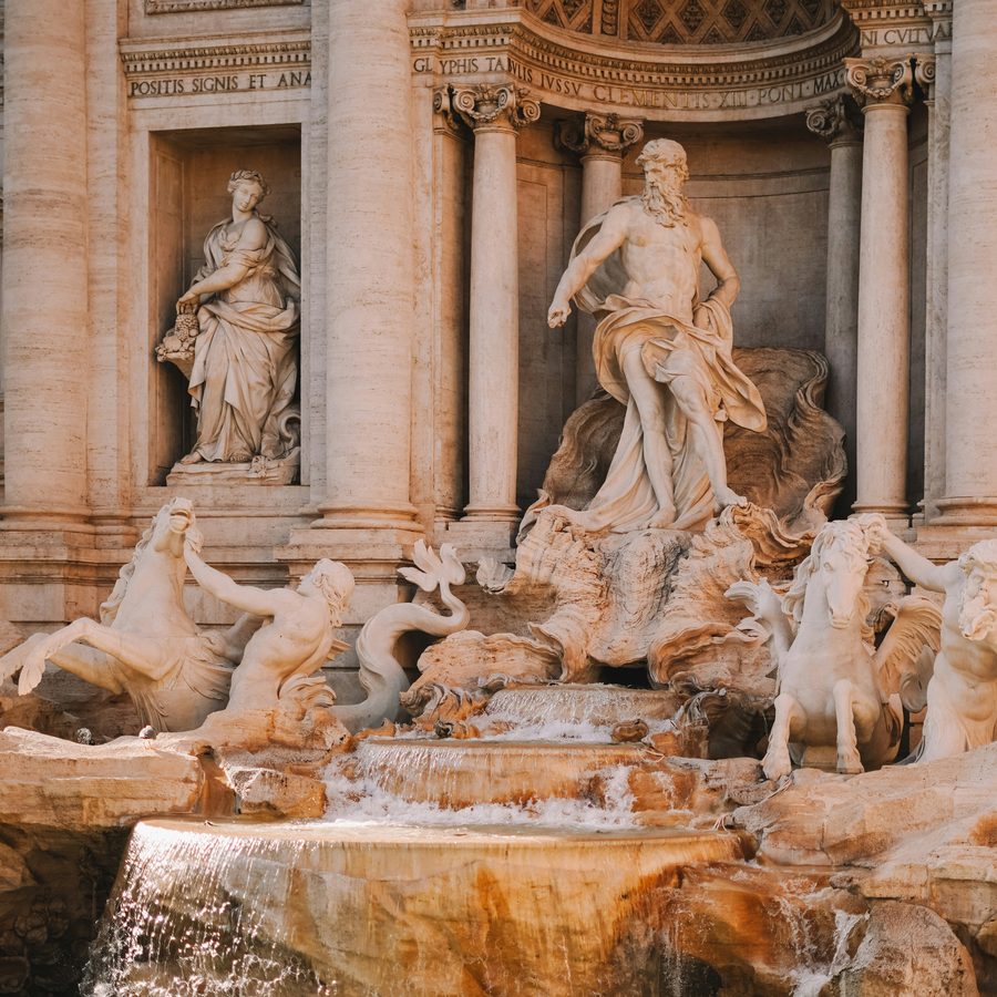 The Trevi Fountain in Rome