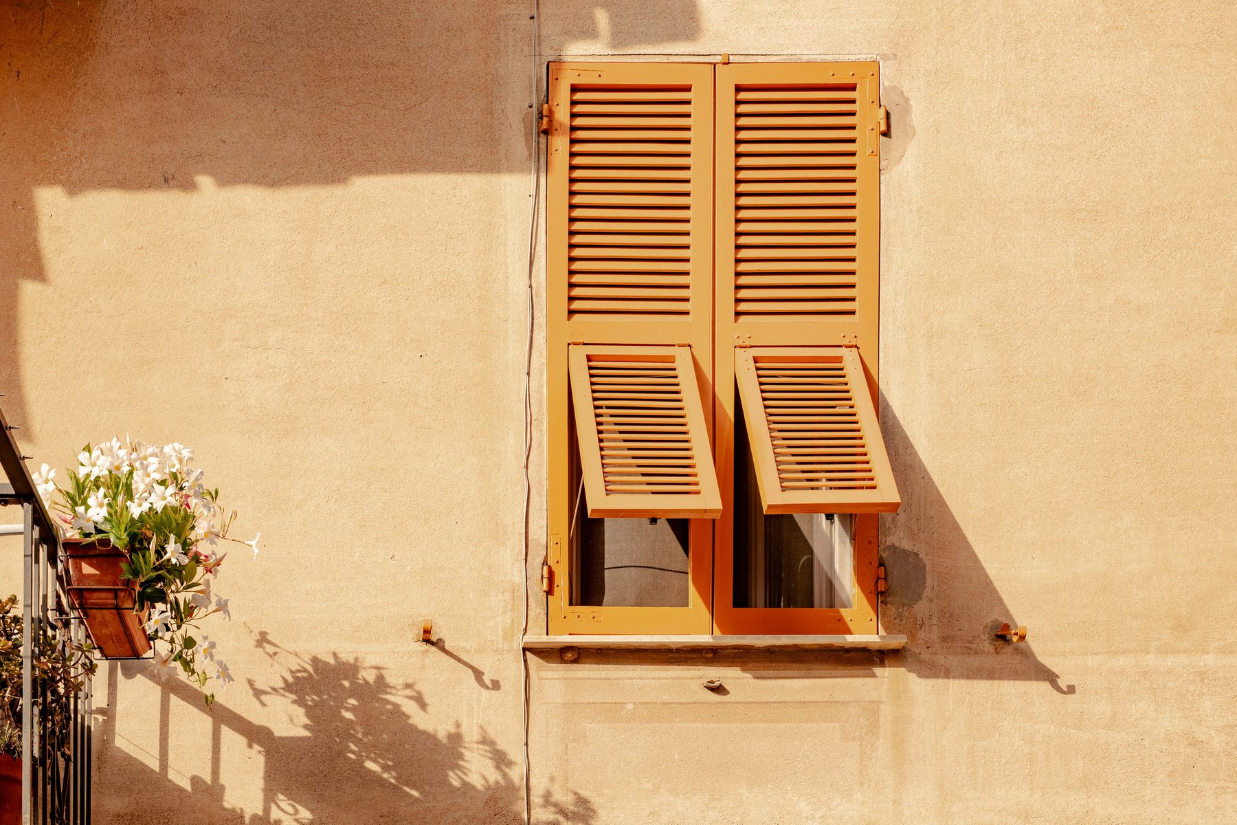 Shutters on an Italian house